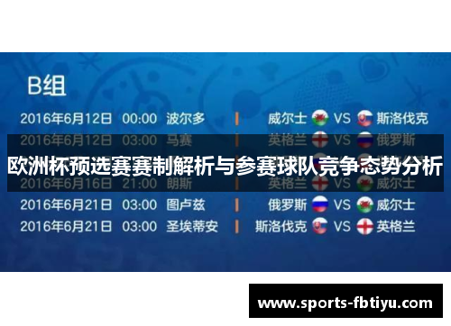 欧洲杯预选赛赛制解析与参赛球队竞争态势分析